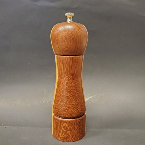 Hand Crafted Wood Inlay Pepper Grinder. New Vintage. - Picture 3 of 6